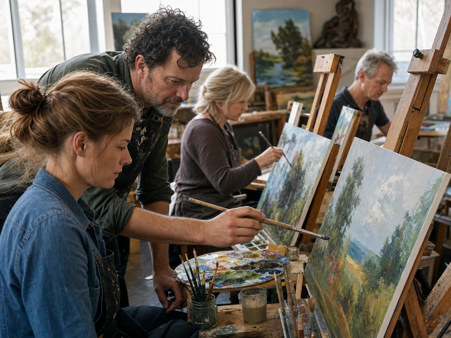 Taller o clase de pintura