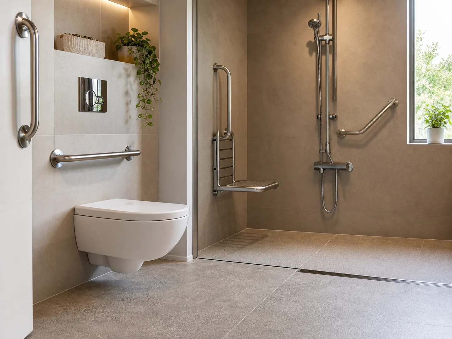 Aménagement de salle de bain accessible