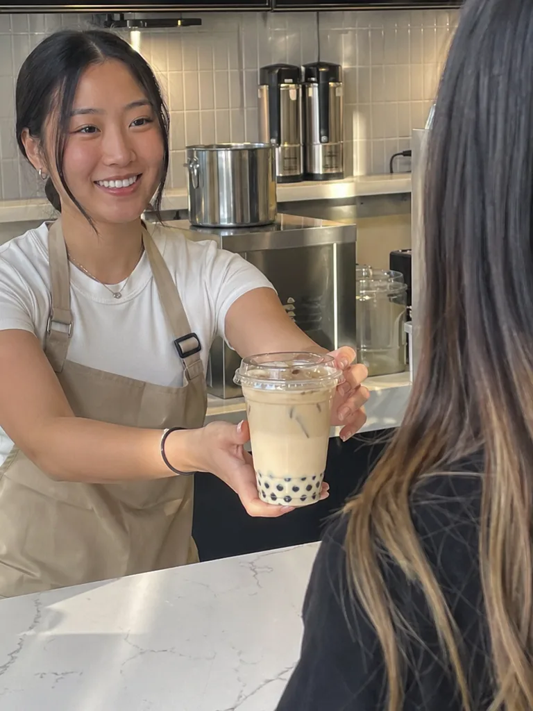 Tea, milk, pearls — made by hand