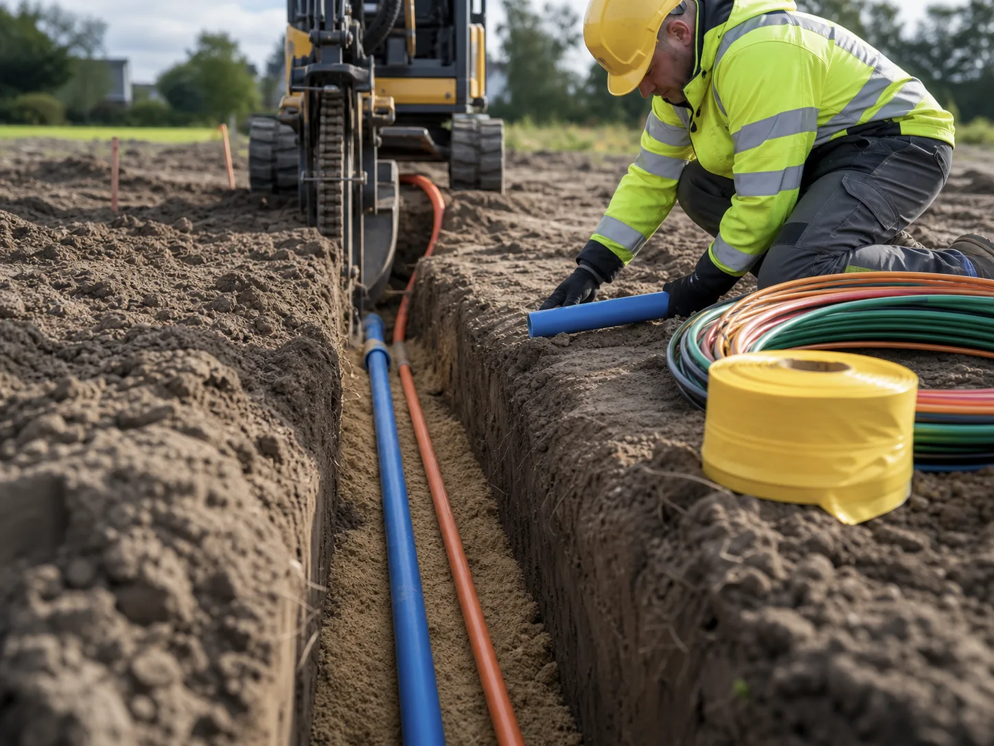 Trenching for utilities