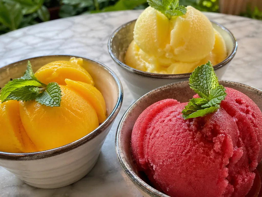 Zwei Kugeln mit Topping