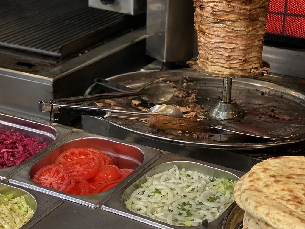 Saj döner di agnello