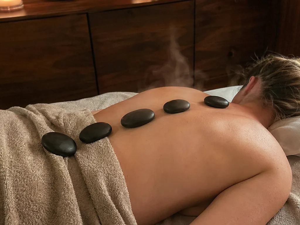 Masaje con piedras calientes