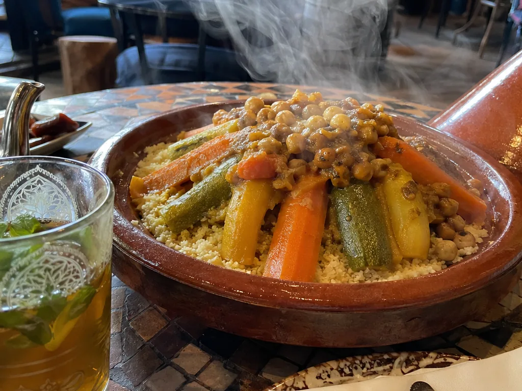 Lamb tagine with prunes & almonds