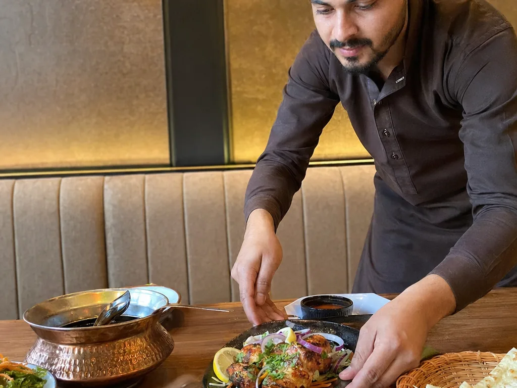 Chai-and-paratha breakfast