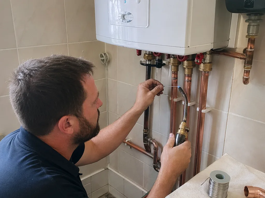 Warmwasserbereiter-Installation