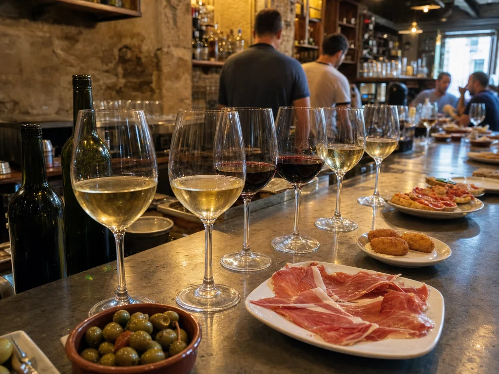 Spanische Weine im Glas